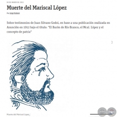 MUERTE DEL MARISCAL LPEZ - Por JORGE RUBIANI - Domingo, 04 de Marzo de 2012